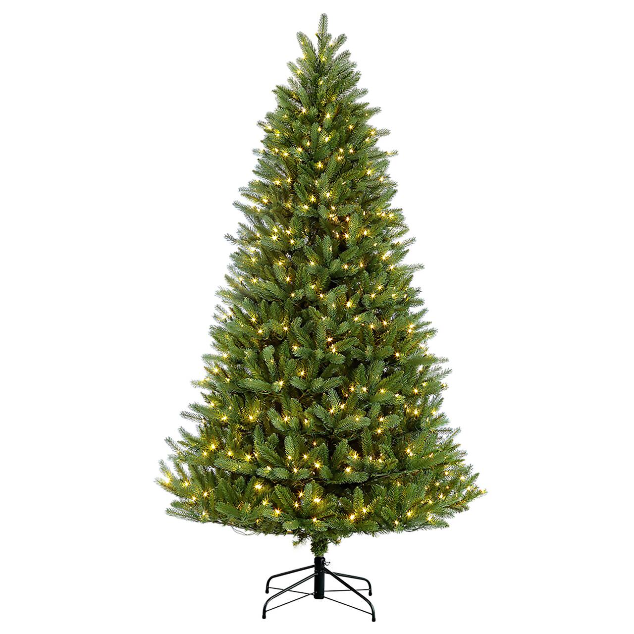 9ft. Pre-Lit Glacier Fir Artificial Christmas Tree, Clear Lights